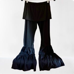 SKIRT TOP BELL BOTTOM PANTS TIERED LEGS SIZE JNRS MEDIUM